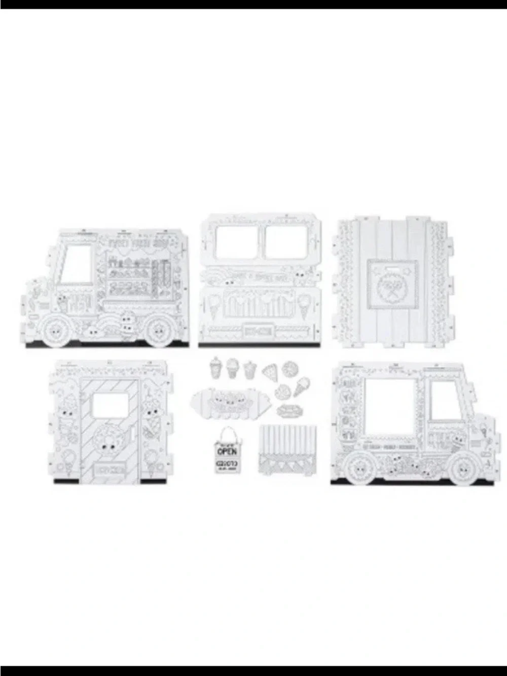 Create-Your-Own Food Coloring Truck Kit Kid Activities- Mondo Llama T™